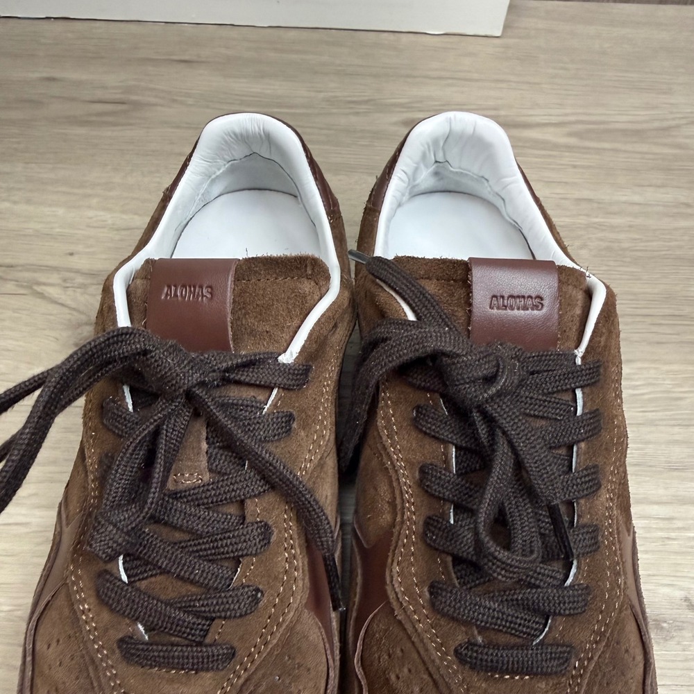NEW ALOHAS Tb.490 Rife Chocolate Brown Leather Suede Sneakers Size 39 - Picture 7 of 12